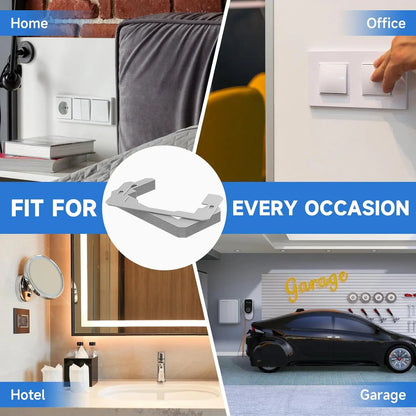 10 Pcs Wall Plate Spacer,Spacers for Electrical Outlets, Metal Flush Fit Device Leveling Plates for Electrical Outlet Repair, Fix Loose Outlets and Electrical Boxes