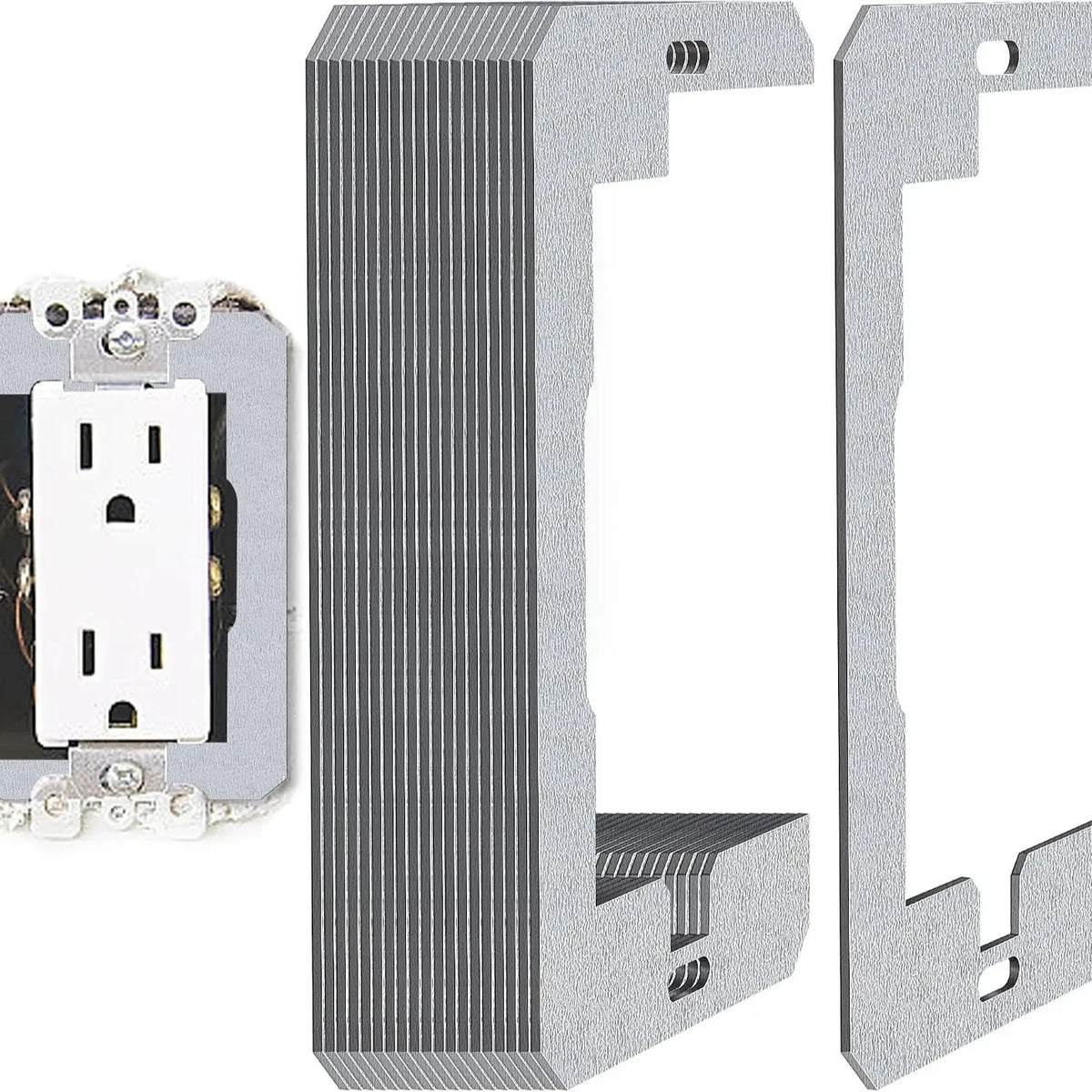 10 Pcs Wall Plate Spacer,Spacers for Electrical Outlets, Metal Flush Fit Device Leveling Plates for Electrical Outlet Repair, Fix Loose Outlets and Electrical Boxes