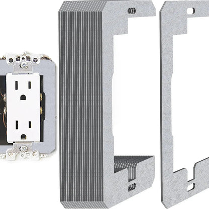 10 Pcs Wall Plate Spacer,Spacers for Electrical Outlets, Metal Flush Fit Device Leveling Plates for Electrical Outlet Repair, Fix Loose Outlets and Electrical Boxes